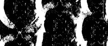 Grunge üst üste biniyor. Soyut siyah-beyaz vektör arkaplanı. Çatlak, leke ve noktalarda kirli desenli tek renkli klasik yüzey. Karanlık korku tarzında eski bir duvar.
