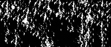 Grunge üst üste biniyor. Soyut siyah-beyaz vektör arkaplanı. Çatlak, leke ve noktalarda kirli desenli tek renkli klasik yüzey. Karanlık korku tarzında eski bir duvar.