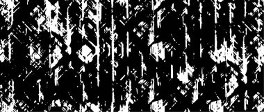 Grunge üst üste biniyor. Soyut siyah-beyaz vektör arkaplanı. Çatlak, leke ve noktalarda kirli desenli tek renkli klasik yüzey. Karanlık korku tarzında eski bir duvar.