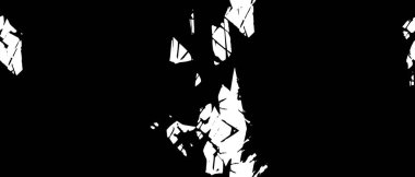 Grunge üst üste biniyor. Soyut siyah-beyaz vektör arkaplanı. Çatlak, leke ve noktalarda kirli desenli tek renkli klasik yüzey. Karanlık korku tarzında eski bir duvar.