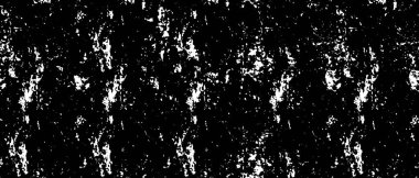 Grunge üst üste biniyor. Soyut siyah-beyaz vektör arkaplanı. Çatlak, leke ve noktalarda kirli desenli tek renkli klasik yüzey. Karanlık korku tarzında eski bir duvar.