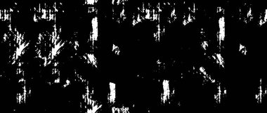 Grunge üst üste biniyor. Soyut siyah-beyaz vektör arkaplanı. Çatlak, leke ve noktalarda kirli desenli tek renkli klasik yüzey. Karanlık korku tarzında eski bir duvar.