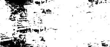 Grunge üst üste biniyor. Soyut siyah-beyaz vektör arkaplanı. Çatlak, leke ve noktalarda kirli desenli tek renkli klasik yüzey. Karanlık korku tarzında eski bir duvar.