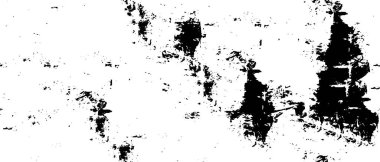 Grunge üst üste biniyor. Soyut siyah-beyaz vektör arkaplanı. Çatlak, leke ve noktalarda kirli desenli tek renkli klasik yüzey. Karanlık korku tarzında eski bir duvar.
