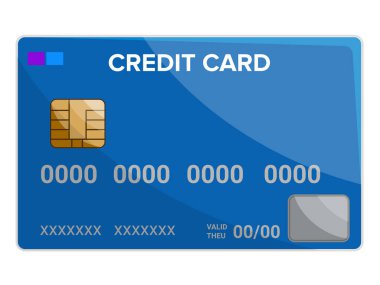 Kredi kartı ikonu vektör illüstrasyonu