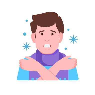 Soğuk algınlığı ve soğuk vektör çizimi hissediyorum.