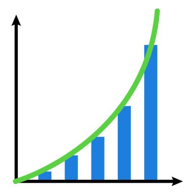 ok çizgisi olan Graph 'ın vektör çizimi