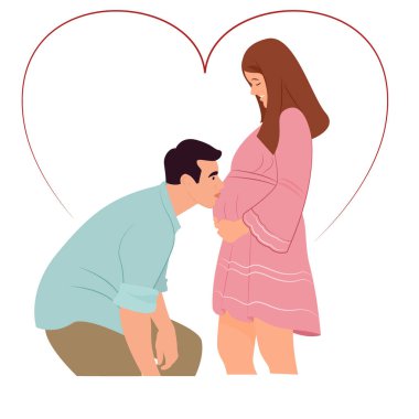 Kocası onun hamile eşi göbek öpüşme