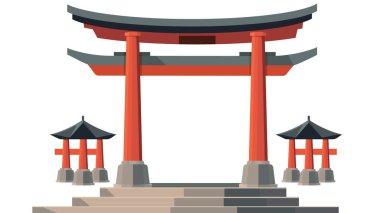 Japonya Kapıları Torii, vektör