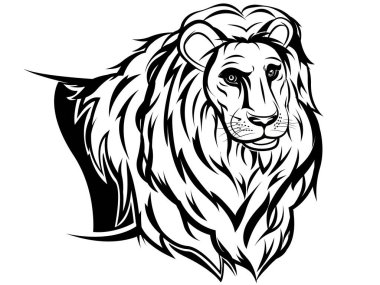 Aslan vektör logo resimleme şablonu