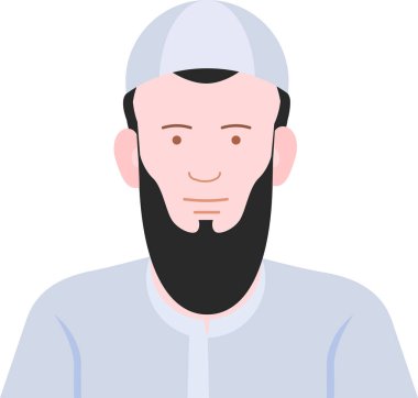 Genç bir adamın ön portresi, karakter avatarı