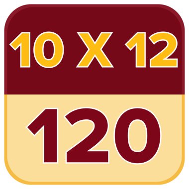 Çarpım tablosu kartı, eğitim için çarpım tablosu. Renkli çarpım tablosu vektörü.   