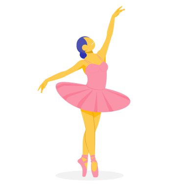 Klasik dansçı. Balerin Dansçılar, vektör kadın balerinler.