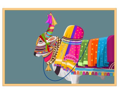 Süslü boğa, törensel boğa, nandi, Hint süslemeli öküz