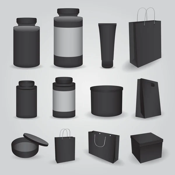 Jar Container Collection Vector Illustration Jogdíjmentes Stock Vektorok