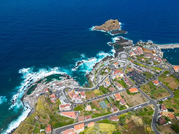 Stock image aerial view of the coast of the island of madeira in portugal