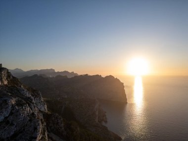 İspanya, Mallorca 'da güzel bir gün batımı