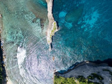 İsrail 'de deniz manzarası ve Akdeniz kıyıları manzarası