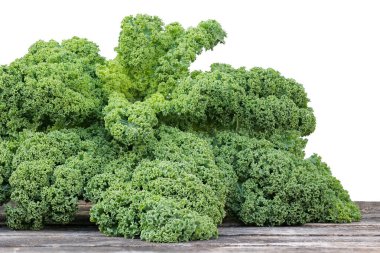 Gruenkohl - Kış Kazları ve Superfood auf Holztisch