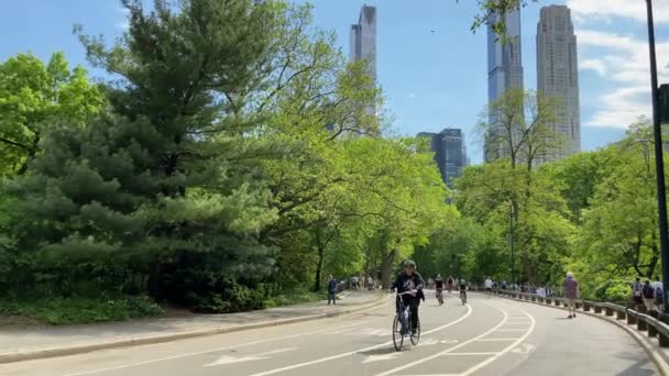 New York Usa Května 2021 Silnice Central Parku New Yorku — Stock video