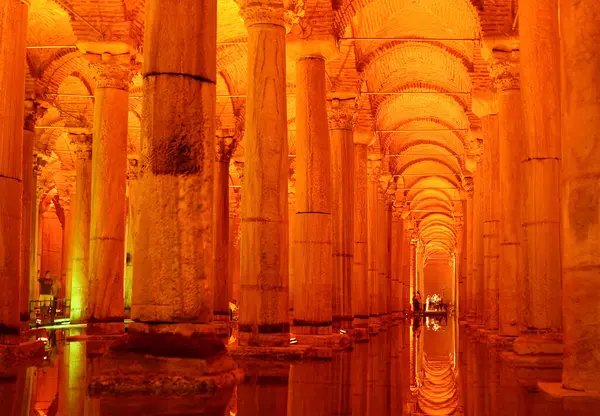 Basílica Cisterna Istambul Maior Mais Bem Preservado Antigo Reservatório Subterrâneo Fotografias De Stock Royalty-Free