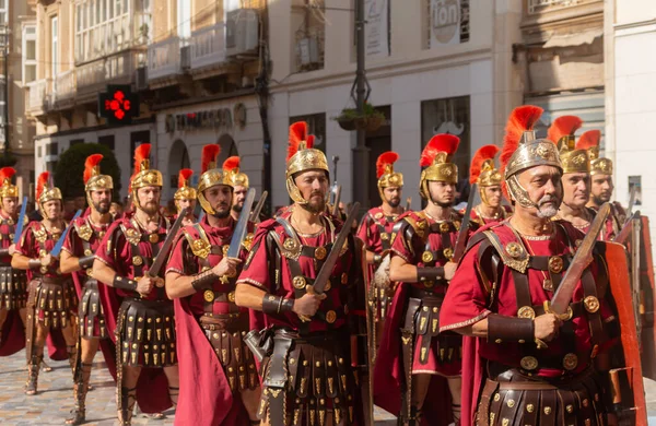 Cartagena Hiszpania Wrzesień 2022 Kartagińczycy Rzymianie Historyczne Wakacje Obchodzone Hiszpańskim — Zdjęcie stockowe