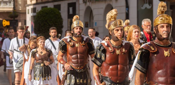 Cartagena Hiszpania Wrzesień 2022 Kartagińczycy Rzymianie Historyczne Wakacje Obchodzone Hiszpańskim — Zdjęcie stockowe