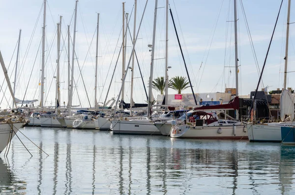 stock image ALMERIMAR, SPAIN - 19 DECEMBER 2022 One of the largest recreational ports on the Almeria coast, with the necessary infrastructure and ideal weather conditions for practising any type of sport