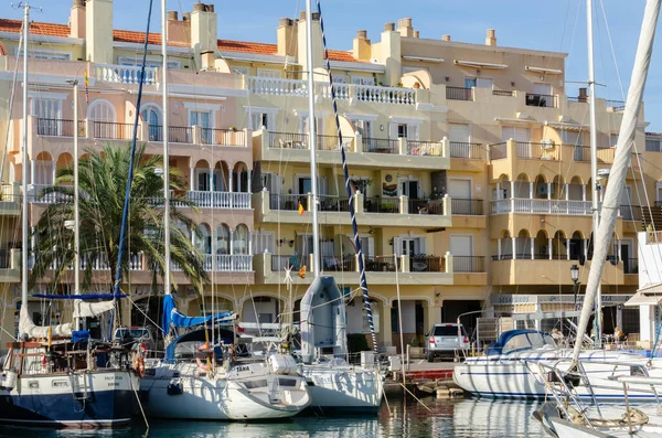 stock image ALMERIMAR, SPAIN - 19 DECEMBER 2022 One of the largest recreational ports on the Almeria coast, with the necessary infrastructure and ideal weather conditions for practising any type of sport