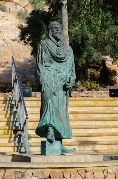 stock image ALMERIA, SPAIN - 18 DECEMBER 2022 A monument in Almera is dedicated to Jayran Al-Amiri, the first Taifa king of Almeria, 