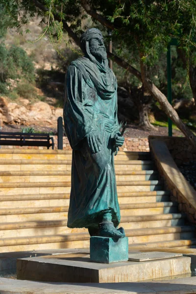 Almeria Spain December 2022 Monument Almera Dedicated Jayran Amiri First — Stock Photo, Image