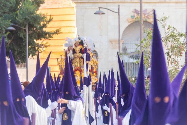 Almerie Espagne Avril 2023 Procession Des Personnes Dans Semaine Sainte — Photo