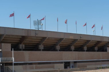 CARTAGENA, İspanya - 19 Eylül 2022 İspanya 'nın Cartagena kentindeki çok amaçlı stadyumda 15 105 seyirci kapasiteli