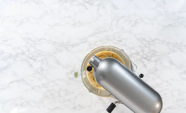 Zutaten Küchenmixer Mischen Mini Osterbrot Backen — Stockfoto