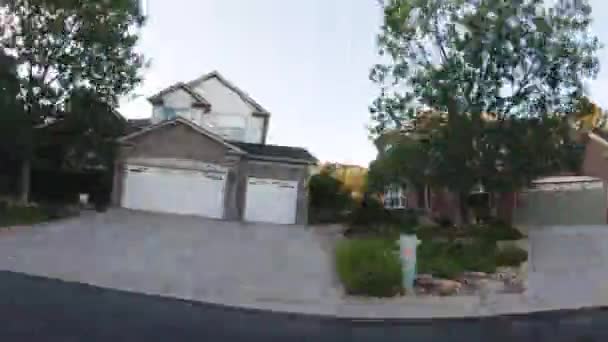 Denver Colorado Verenigde Staten Juli 2020 Tijdsverloop Uitzicht Typische Buitenwijk — Stockvideo