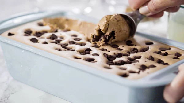 Σπιτικό Παγωτό Σοκολάτα Ταψί — Φωτογραφία Αρχείου