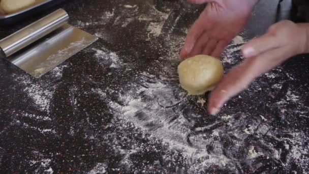 Крок Кроком Хліб Випічки Кислого Хліба Житловій Кухні — стокове відео
