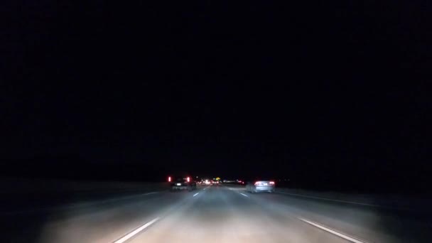 Denver Colorado Usa Januar 2020 Kørsel Typiske Asfalterede Veje Natten – Stock-video