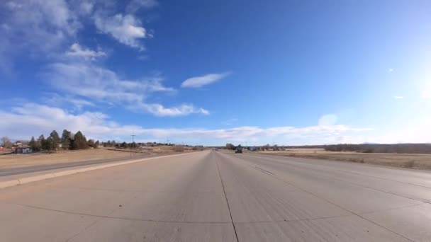 Денвер Колорадо Сша Января 2020 Года Движение Типичным Асфальтированным Дорогам — стоковое видео