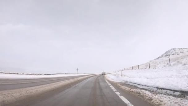 Денвер Колорадо Сша Лютого 2020 Їздив Типово Брукованих Сільських Дорогах — стокове відео
