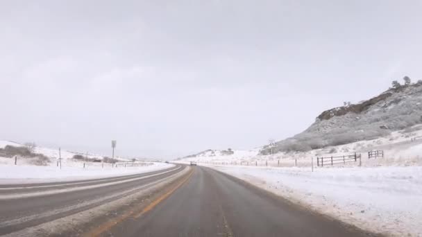 Denver Kolorado Usa Luty 2020 Jazda Typowymi Utwardzonymi Drogami Wiejskimi — Wideo stockowe