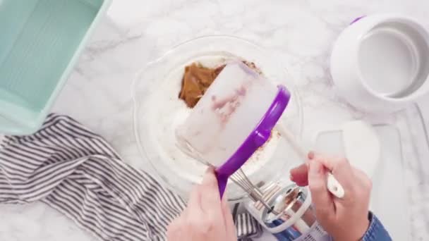 Čas Vypršel Ležel Krok Krokem Příprava Domácí Čokoládové Zmrzliny Ruční — Stock video