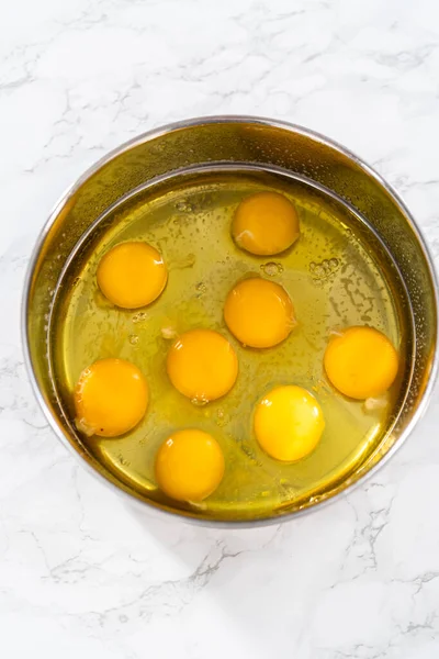 Cozinhe Ovos Cozidos Sem Casca Uma Panela Pressão — Fotografia de Stock