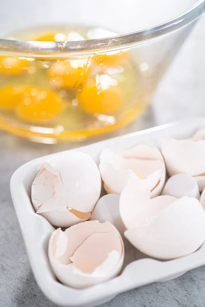 Blandning Ingredienser Ett Glas Blandning Skål För Att Förbereda Citron — Stockfoto