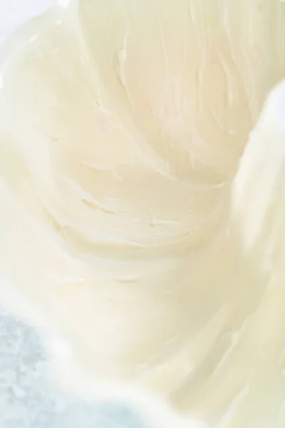 Blisko Widoku Smarowanie Patelni Ciasto Skrócenia Warzyw Mąki Pieczenia Ciasta — Zdjęcie stockowe