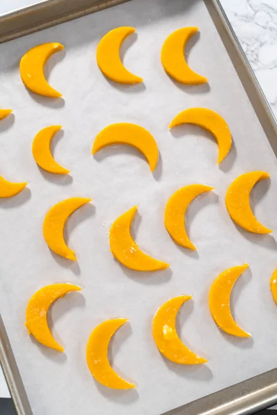 Citron Kil Cookies Med Citron Glasyr Rolling Cookie Deg Med — Stockfoto