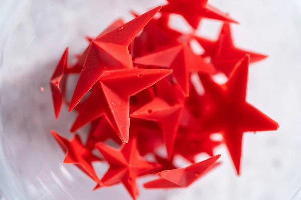 Homemade Color Chocolate Stars Made Color Chocolate Molds — Stock Photo, Image