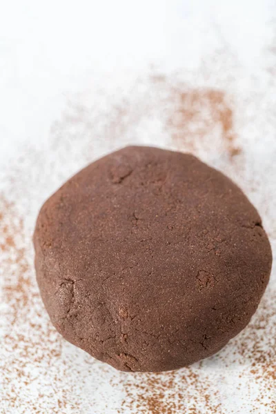 Boule Pâte Biscuits Pour Cuire Des Biscuits Graham Chocolat — Photo