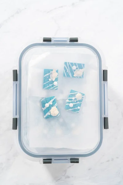 Embalagem Mini Barras Chocolate Sereia Recipiente Vidro Alimentos Para Armazenamento — Fotografia de Stock