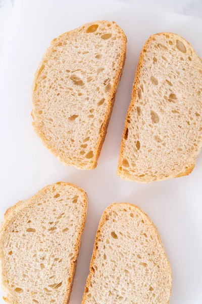 Prepare Provolone Apple Grilled Cheese Sandwich — Foto Stock